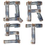 Alphabet Made Of Jeans Stock Photo