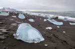 View Of Jokulsarlon Beach Stock Photo