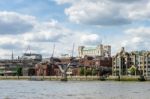 View Of The City Of London From The River Thames Stock Photo