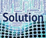 Solution Word Means Solved Successful And Succeed Stock Photo