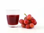 Grape Juice With Grapes Stock Photo