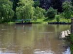 Boats On The Lake At Hever Castle Stock Photo