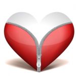 Unzipped Heart Stock Photo