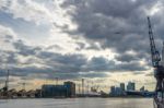 View Of The O2 Building And The London Cable Car Stock Photo