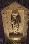 View Of Roman Tombstone In A Museum Stock Photo