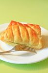 Spinach Pie With Fork Stock Photo