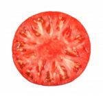 Half Of Tomato Isolated On The White Background Stock Photo