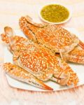 Vivid Color On The Crab Stock Photo
