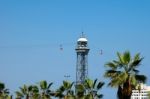 Cable Car In Barcelona Stock Photo