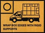 Image Close-up Of Grunge Black Fragile Symbol On Cardboard Stock Photo