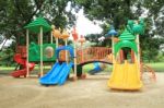 Colorful Playground In The Park Stock Photo