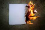 Paper Burning Stock Photo