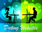 Dating Websites Means Dates Network And Date Stock Photo