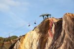 Alum Bay, Isle Of Wight/uk - October 30 : Chairlift Down To Alum Stock Photo