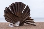 Maggi Hambling"s The Scallop 2003 Sculpture On The Beach At Alde Stock Photo