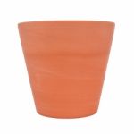 Face Of Clay Pot On White Background Stock Photo