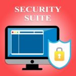 Security Suite Shows Web Site And Computer Stock Photo