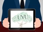 Uyu Currency Represents Uruguayan Pesos And Fx Stock Photo