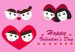 Happy Valentine Couples Stock Photo