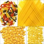 Various Type Of Italian Pasta Collage Stock Photo