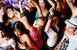 Teens Dancing In Night Club Stock Photo