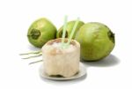 Coconut On A White Background Stock Photo