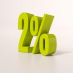 Percentage Sign, 2 Percent Stock Photo