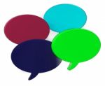 Blank Speech Balloons Shows Copy Space For Thought Chat Or Idea Stock Photo