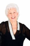 Happy Old Woman Stock Photo