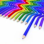 Abstract Colour Pencil Stock Photo