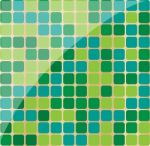 green and blue Mosaic Tiles Stock Photo