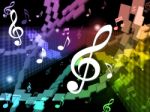 Music Background Means Musical Piece And Harmony
 Stock Photo