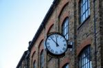 Camden Lock Market Hall Clock Stock Photo