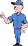 Repairman Tradesman Worker Thumbs Up Stock Photo