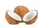 Coconut Isolated On The White Background Stock Photo