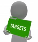 Targets Folder Means Objective Plans 3d Rendering Stock Photo