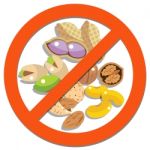 Prohibition Sign With Beans  Beans And Peanuts Stock Photo