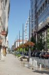 Street Scene In Budapest Stock Photo