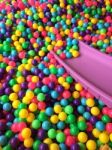 Dry Children's Pool With Colorful Balls Stock Photo