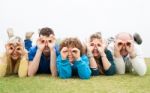 Family Enjoying Their Holidays Stock Photo