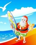 Santaclaus Beach Stock Photo