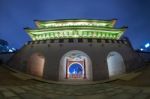 Gyeongbokgung Palace At Night In Seoul,korea Stock Photo