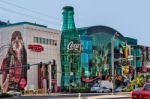 Replica Coca Cola Bottle In Las Vegas Stock Photo