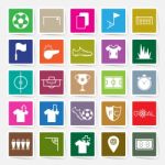 Soccer Sticker Icons Set  Illustration Stock Photo