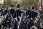 Hussars Parading On Horseback At The Lord Mayor's Show Stock Photo