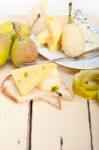 Fresh Pears And Cheese Stock Photo