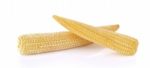 Baby Corn On A White Background Stock Photo