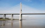 Vasco Da Gama Bridge In Lisbon, Portugal Stock Photo