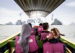 Blurred Tourist Travel On The Boat Stock Photo