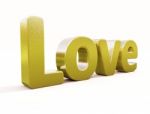 Big Gold Love Stock Photo